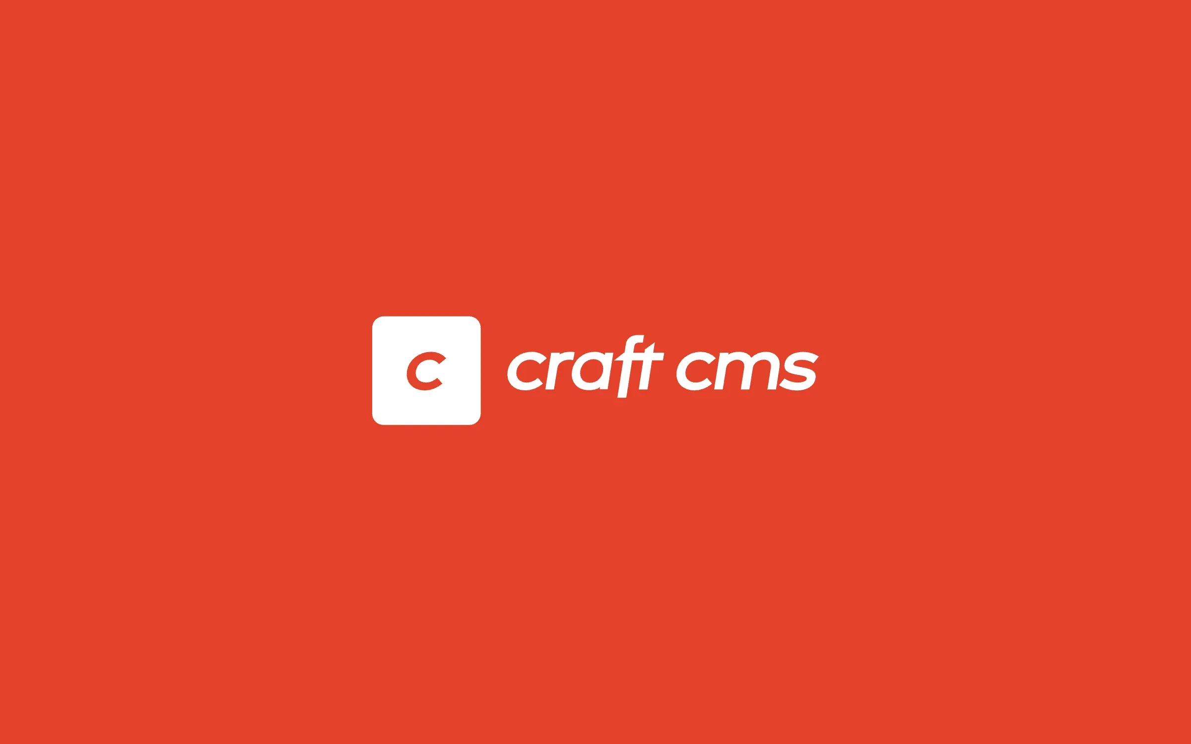 Craft CMS logo on a red and orange background