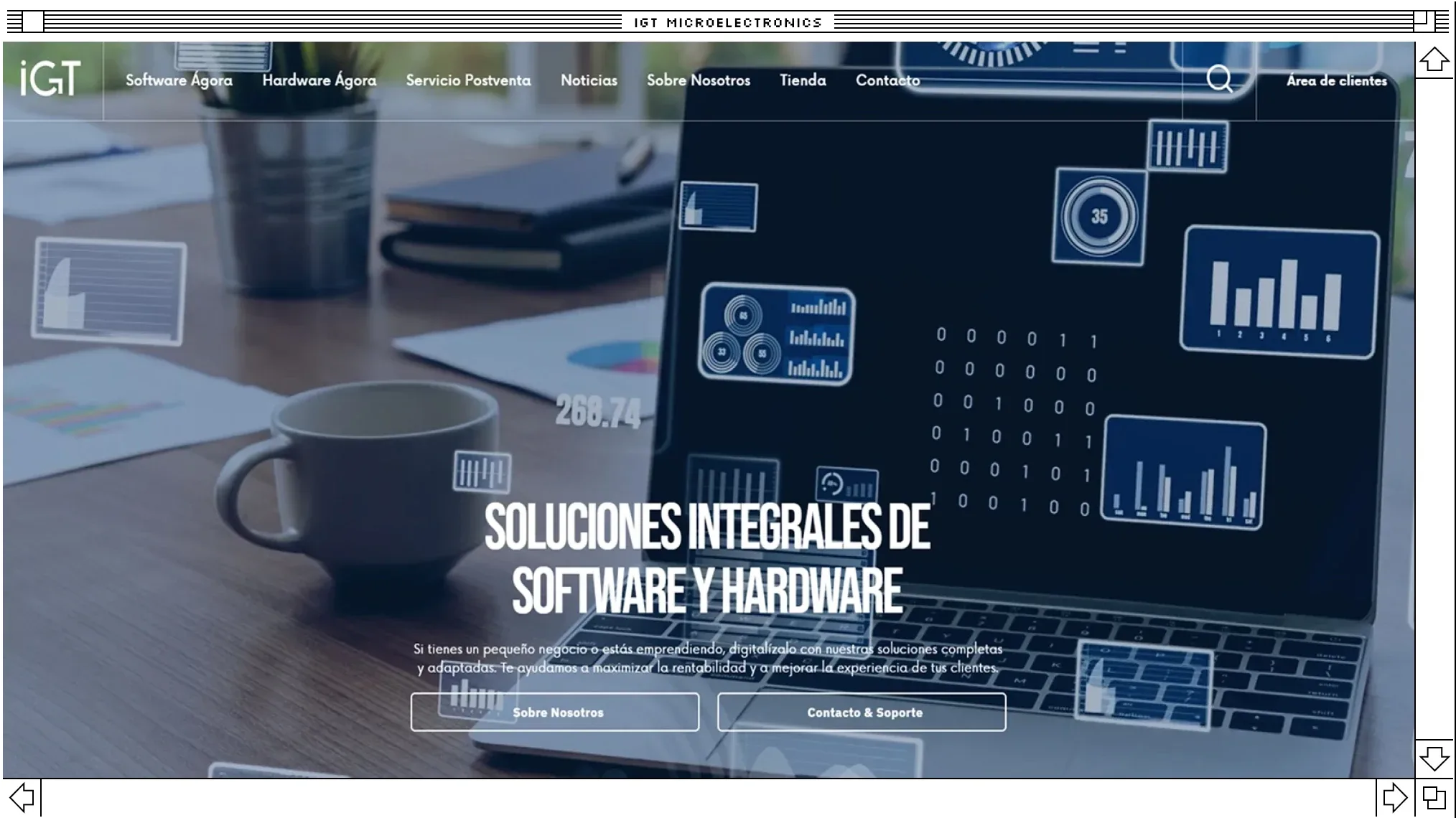IGT case study cover image with dark teal and blue background and building innovative systems text alongside a dashboard UI