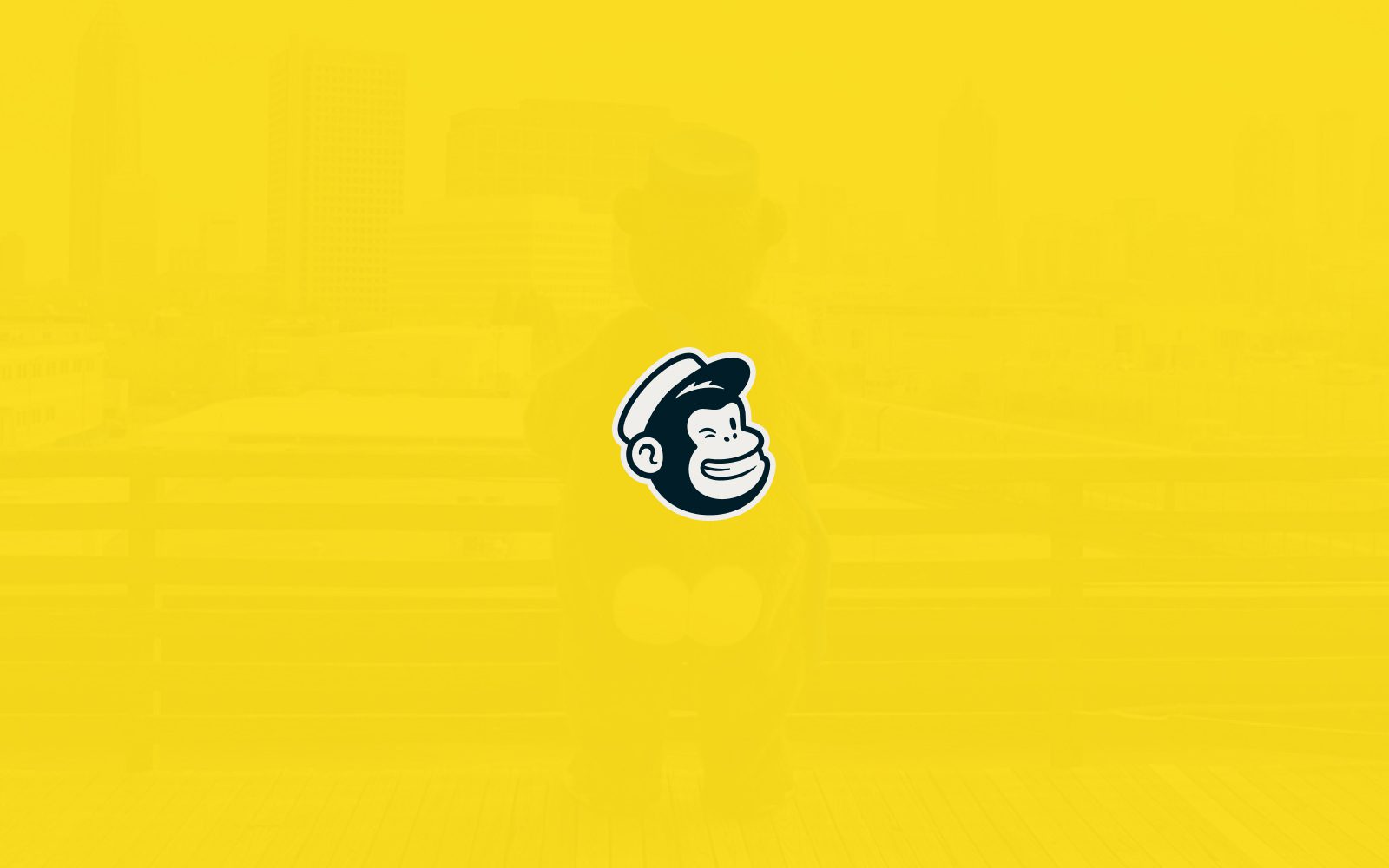 Mailchimp thumbnail with yellow background and Mailchimp monkey icon