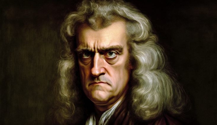 Illustration of Isaac Newton, used as a blog article header image