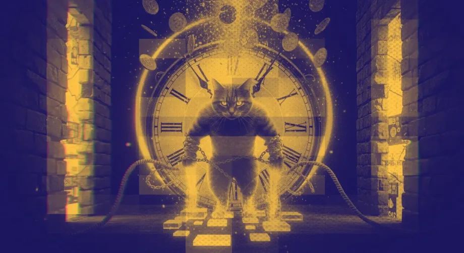 Gold and yellow illustration of an armored robot figure in a dramatic scene