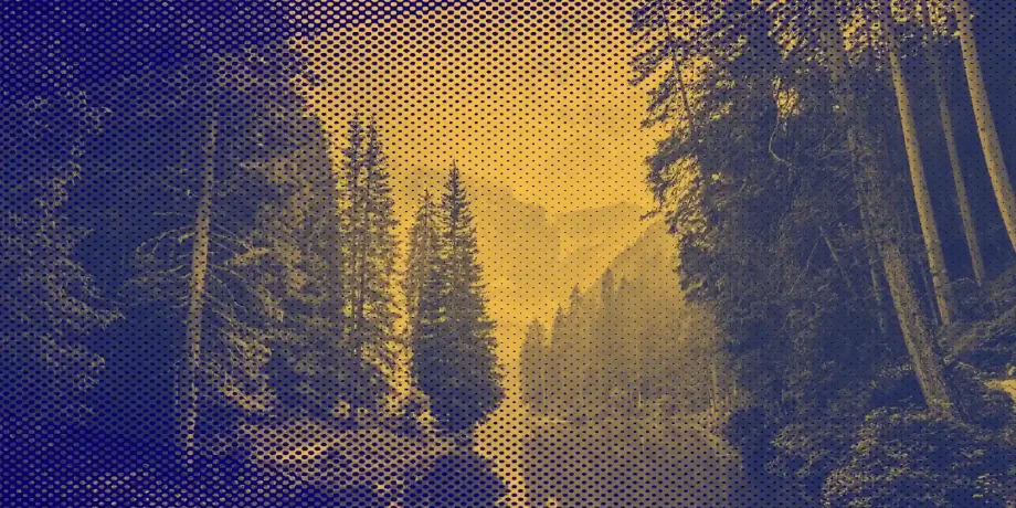 Warm dark cinematic scene of a person sitting at a typewriter