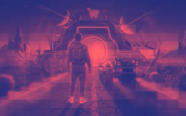 Orange-toned futuristic sci-fi illustration, used as a blog article header